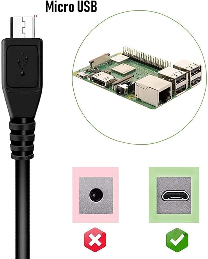 Geek 5V 2.5A Raspberry Pi3 B+ Power Adapter AC