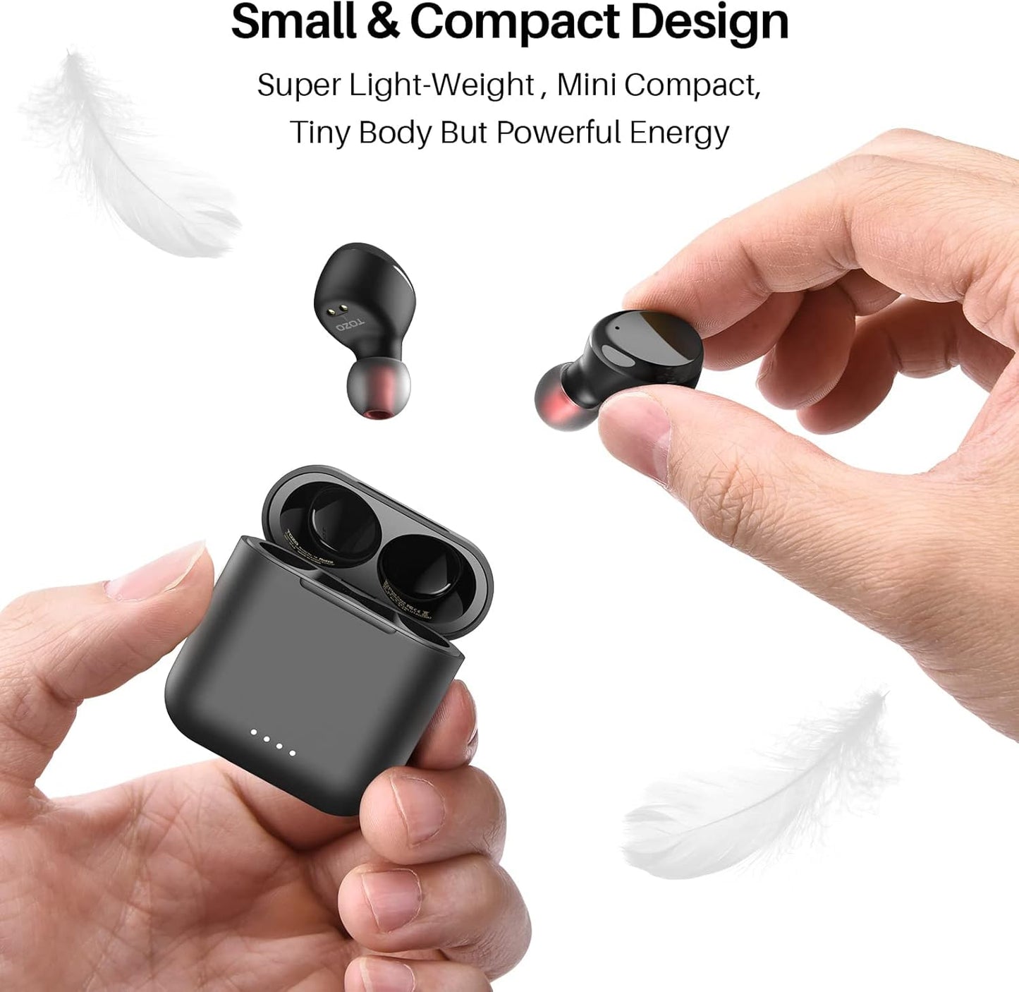 TOZO T6 True Wireless Earbuds Bluetooth 5.3 Headphones 45H Long Playtime